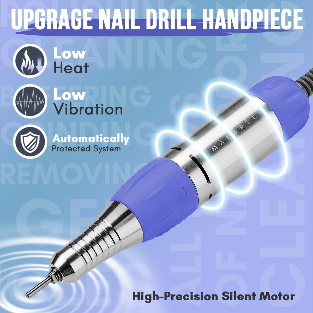 Makartt JD700 speed adjustment panel enables smooth control during manicures