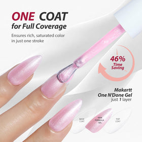 Makartt jelly pink polish with pearlescent finish for delicate looks