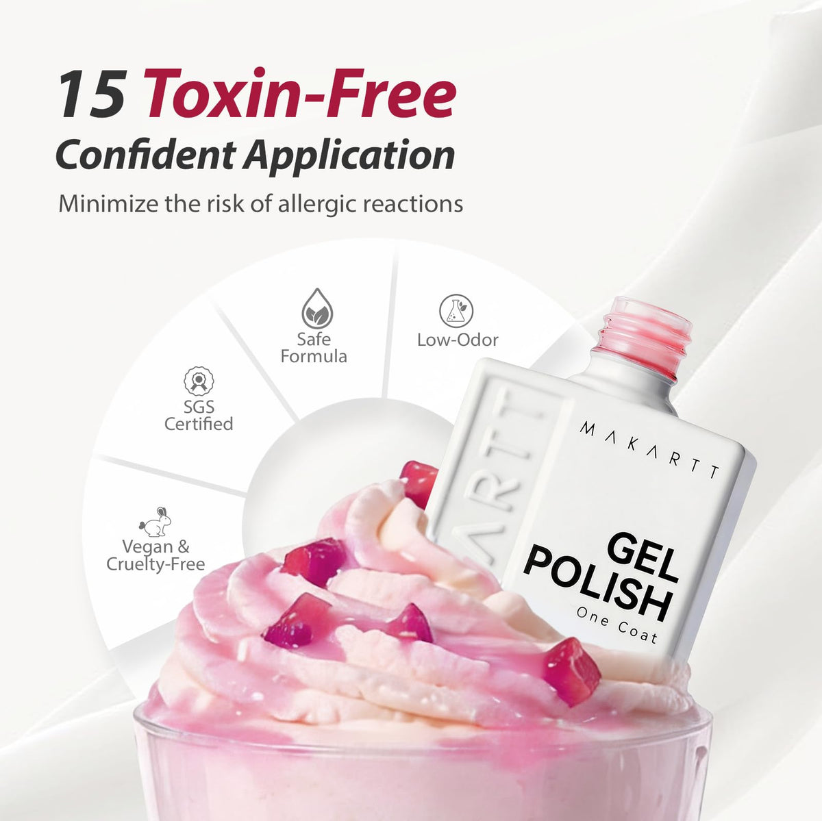 Makartt Jelly White Pink Nude application in progress demonstrates smooth layering.