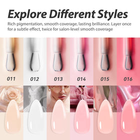 Makartt Jelly White Pink Nude natural nails look with sheer, flexible color.
