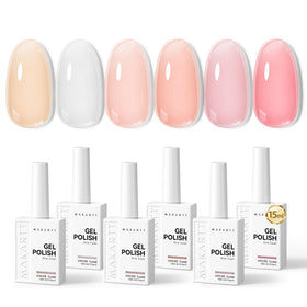 Makartt Jelly White Pink Nude pack shot showcases six versatile colors.