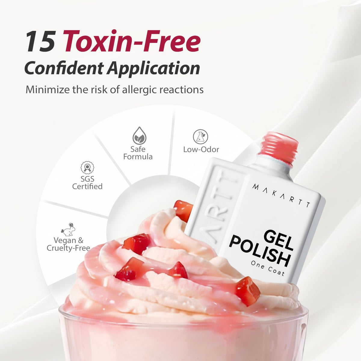 Makartt Low-odor formula is gentle on sensitive nails.