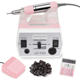 Makartt JD700 pink portable nail drill, ideal for on-the-go manicures.