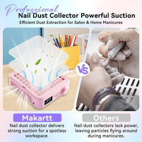 Makartt Nail Dust Collector LED display enables quick speed adjustments