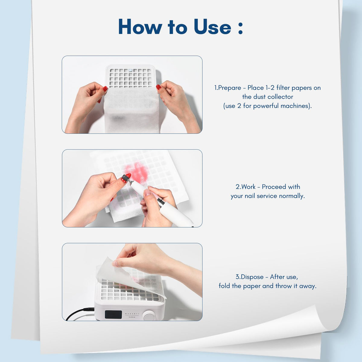 Easy to use—place on the vacuum for quick dust capture.