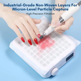 Thick opaque Makartt filter paper designed to extend vacuum life.