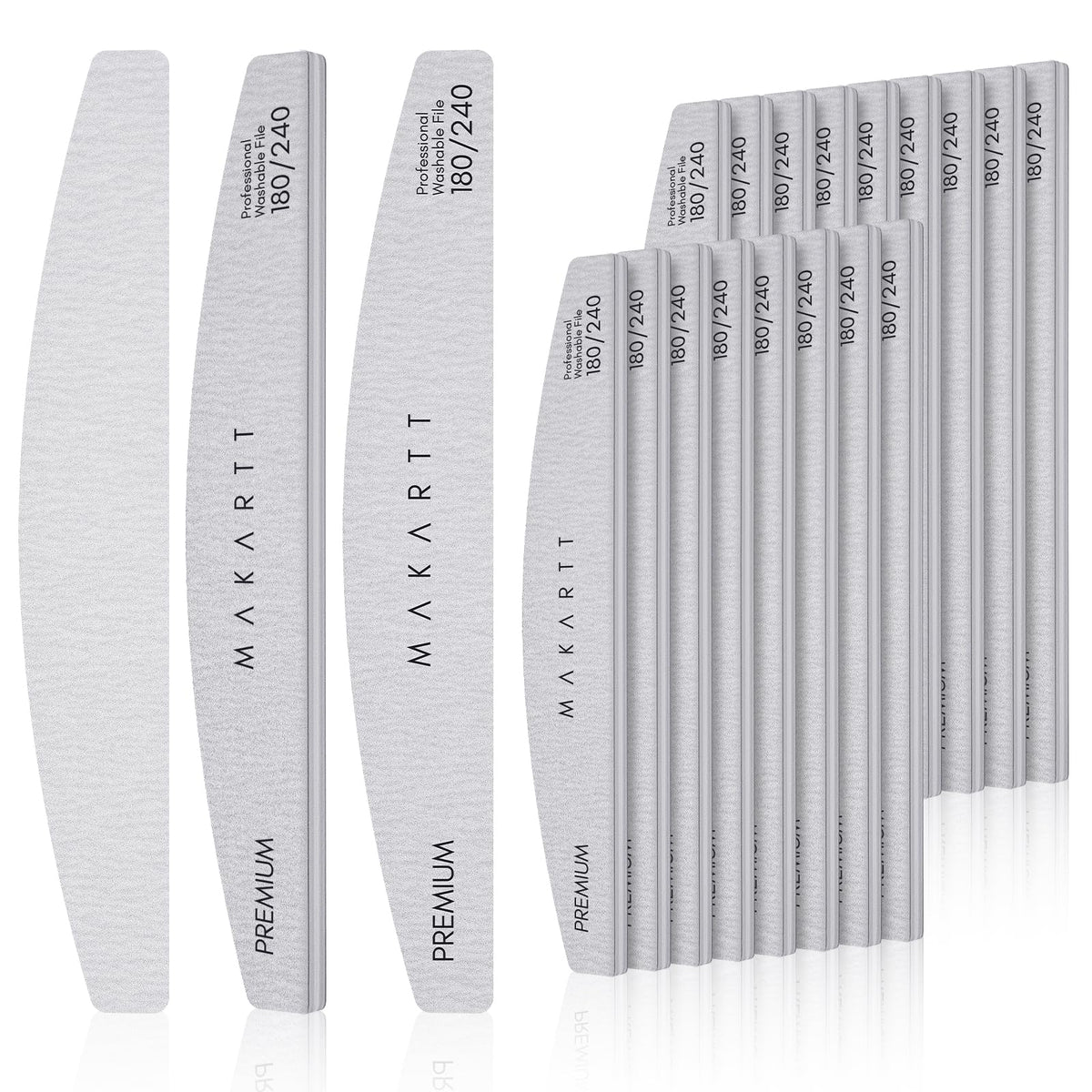 Makartt nail files 180/240 grit emery boards for bulk salon use and versatile shaping
