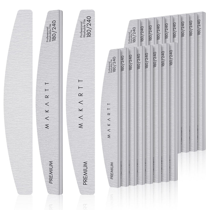 Makartt nail files 180/240 grit emery boards for bulk salon use and versatile shaping