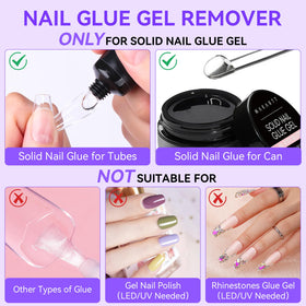 Makartt nail glue tube design shown for easy application by beginners.