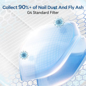 Makartt nail studio dust filter keeps workspace breathable and organized
