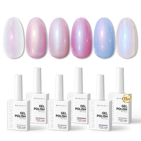 Makartt One N'Done six-color mermaid glitter bottles for vibrant, long-lasting nails.
