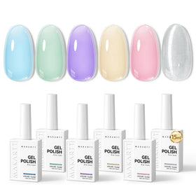 Makartt Pastel Gel Nail Polish Set offers six colors for salon-like nails at home
