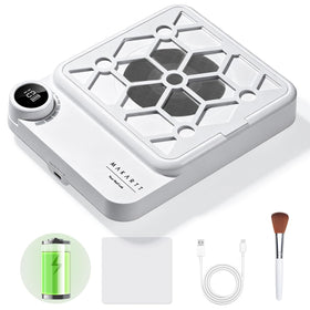 Makartt Rechargeable Nail Dust Collector front view with strong suction for clean work