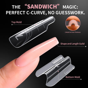 Makartt Sandwich Dual Forms interlock closeup demonstrates secure gel grip for accurate shaping.