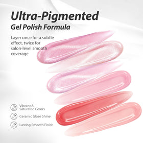 Makartt shimmer pink polish with pearlescent glow for standout nails