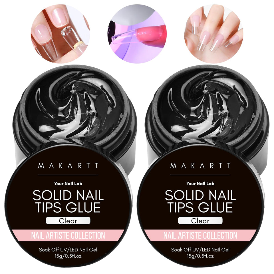 Makartt solid nail glue strong flexible for precise, leak-free nail tip application
