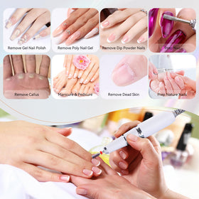 Makartt UP200 handpiece compatible with natural nails for comfortable filing