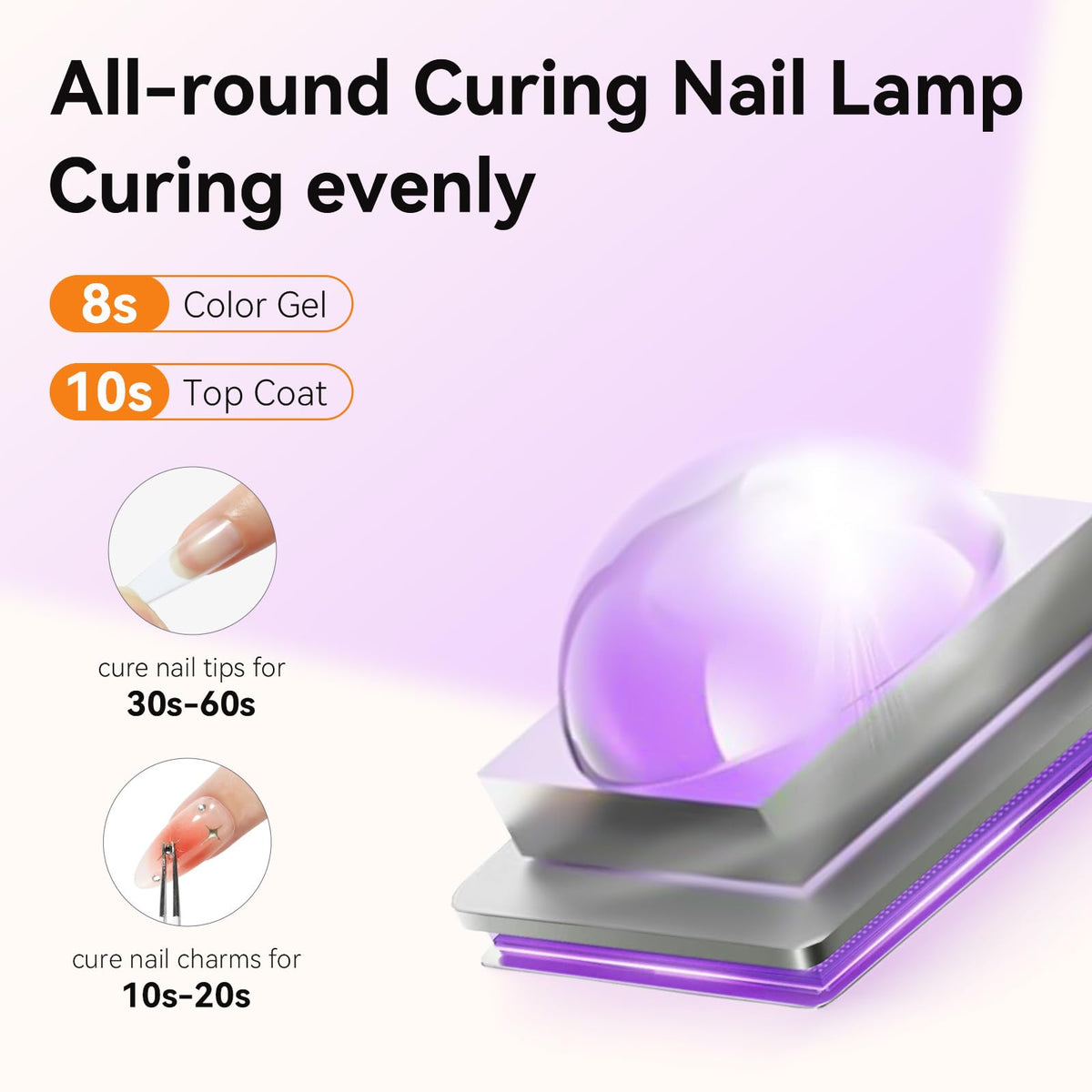 Makartt UV Nail Lamp three timer options for different nails
