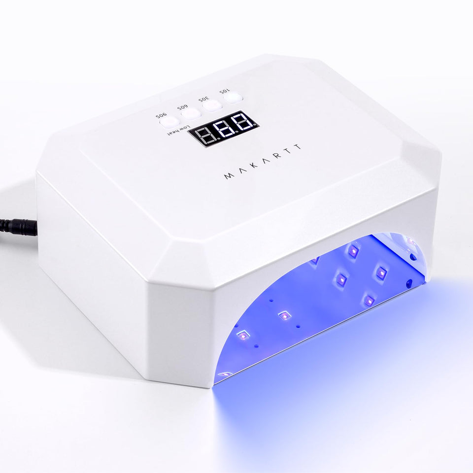 Makartt UV Nail Lamp front view demonstrates compact design for salon and home use.