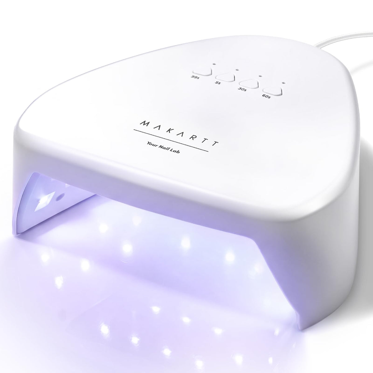 Makartt UV Nail Lamp front view for compact home-use curing and salon-ready results.