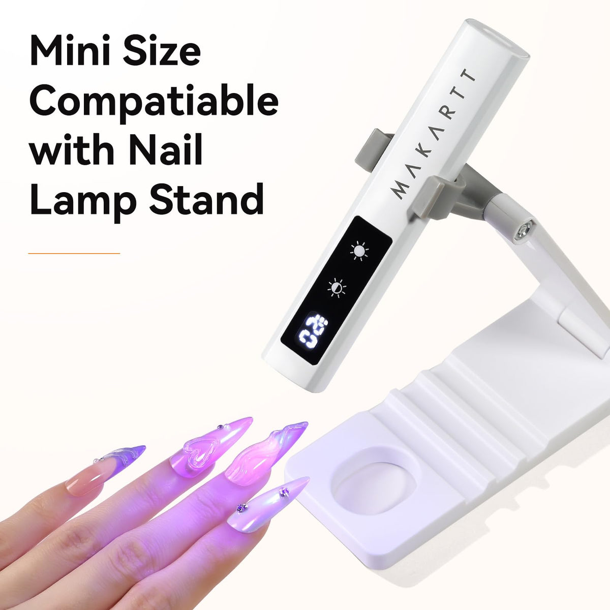 Makartt UV Nail Lamp works with gel polish and builder gels