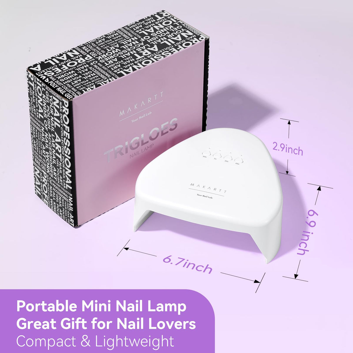 Makartt UV Nail Lamp included adapter ensures stable power during sessions.
