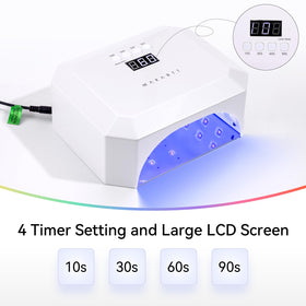 Makartt UV Nail Lamp interior with curing space supports five nails at once.