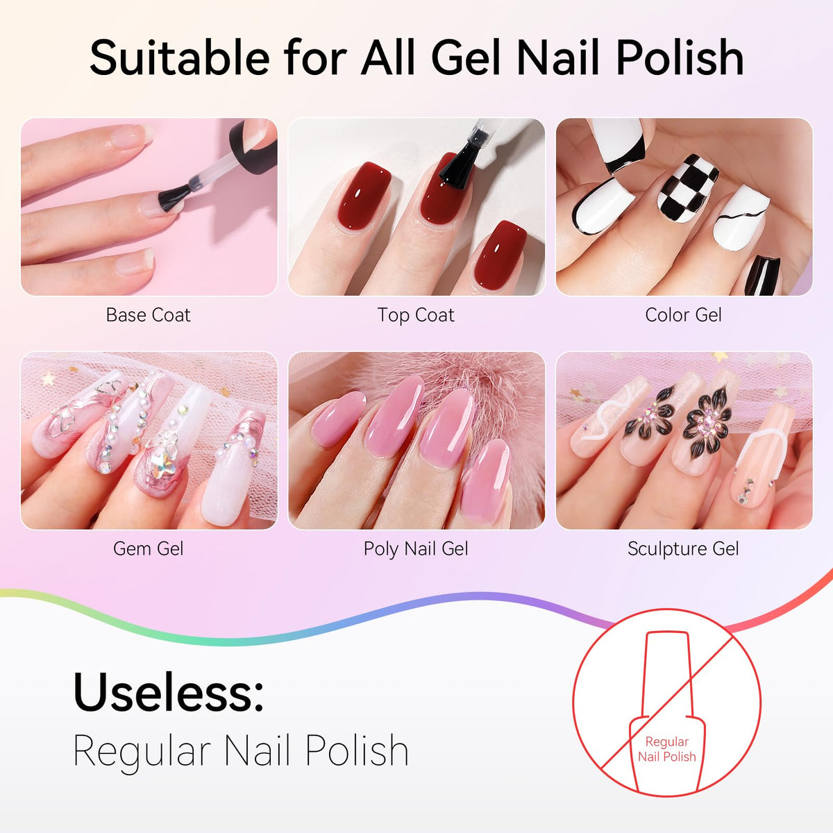 Makartt UV Nail Lamp LCD display reveals precise curing time for nails.