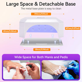 Makartt UV Nail Lamp plug-in power adapter ensures reliable curing.