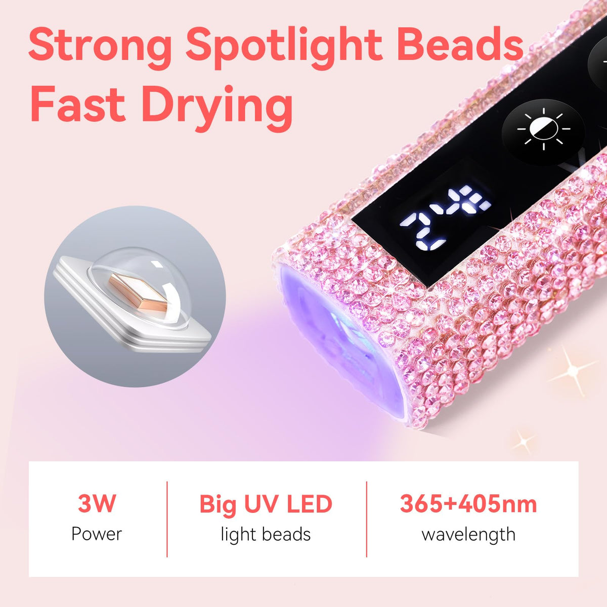 Makartt UV Nail Lamp travel compact design fits in small bags