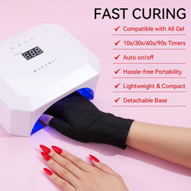 Makartt UV Nail Lamp compact design is ideal for travel and home studios.