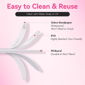 Makartt washable reusable nail files stay clean after soap or alcohol disinfection