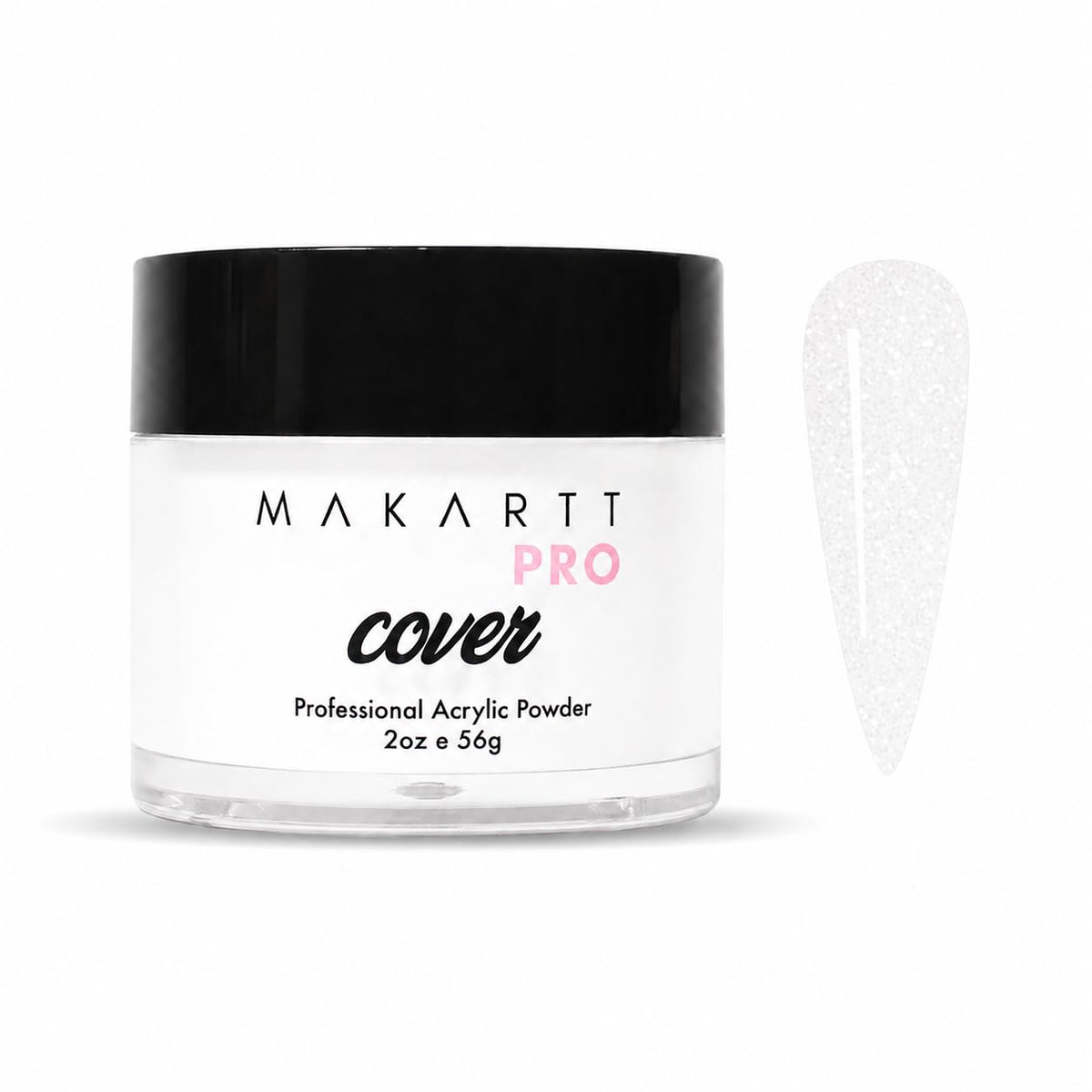 MakarttPro acrylic powder bottle close-up with smooth, even coverage potential