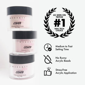 MakarttPro acrylic powder superior-adhesion helps extensions stay secure