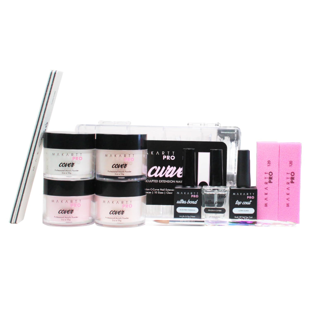 MakarttPro acrylic starter kit pink powder for beginner-friendly application.