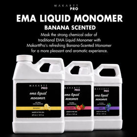 MakarttPro banana scented monomer application glide for smooth acrylic application.