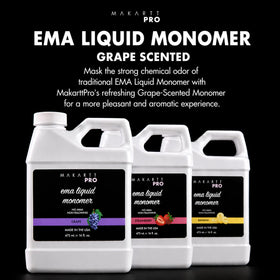 MakarttPro grape-scented monomer pour promotes odor control during acrylic application.