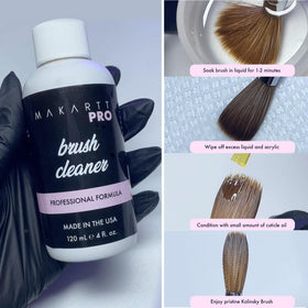 Maintains strong shape for even product coverage with MakarttPro Kolinsky brush