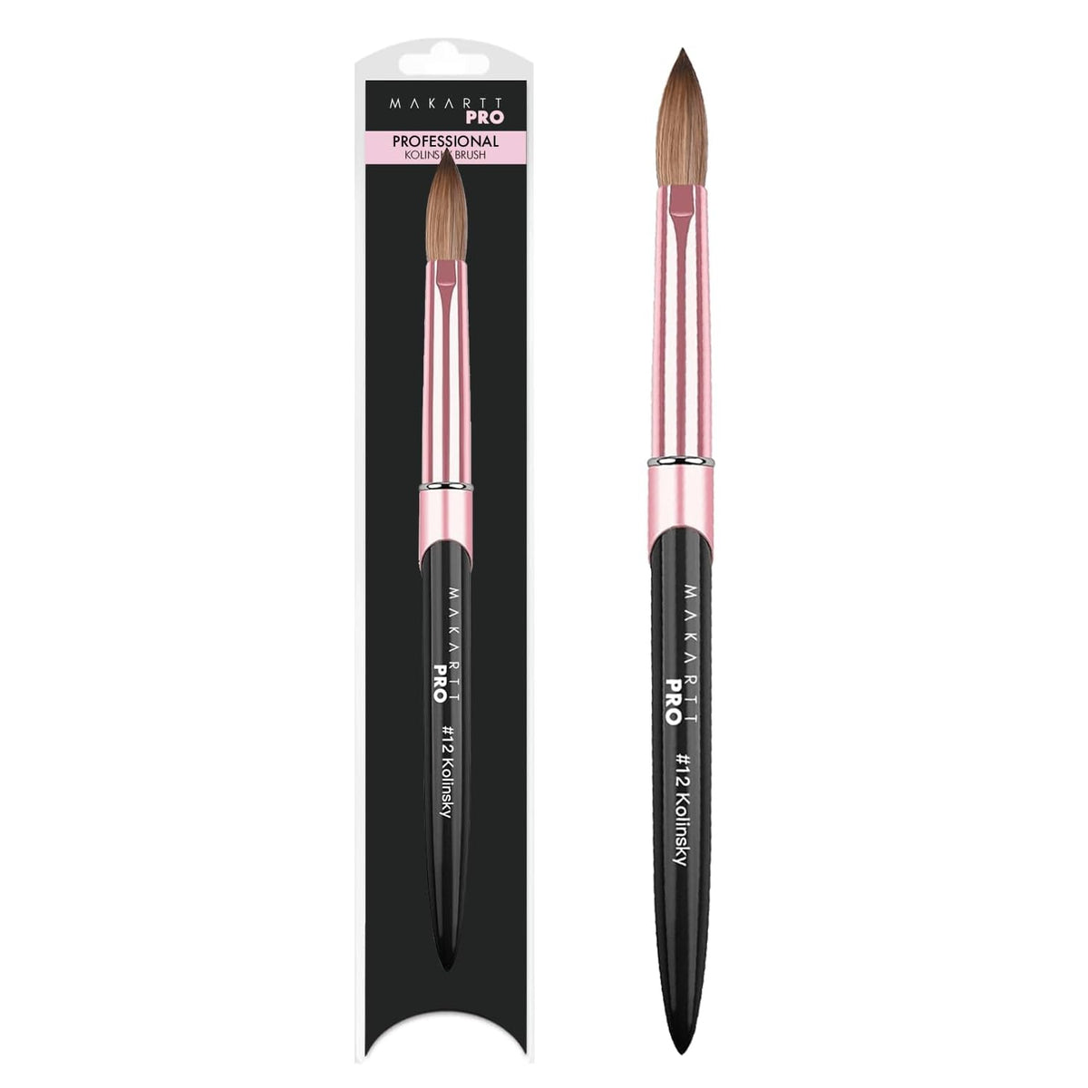 MakarttPro Kolinsky brush size 12 pouring beads for fast acrylic application