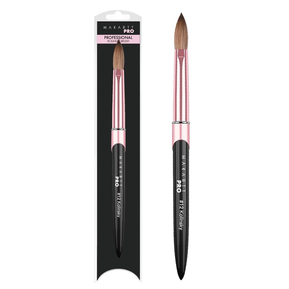 MakarttPro Kolinsky brush size 12 pouring beads for fast acrylic application