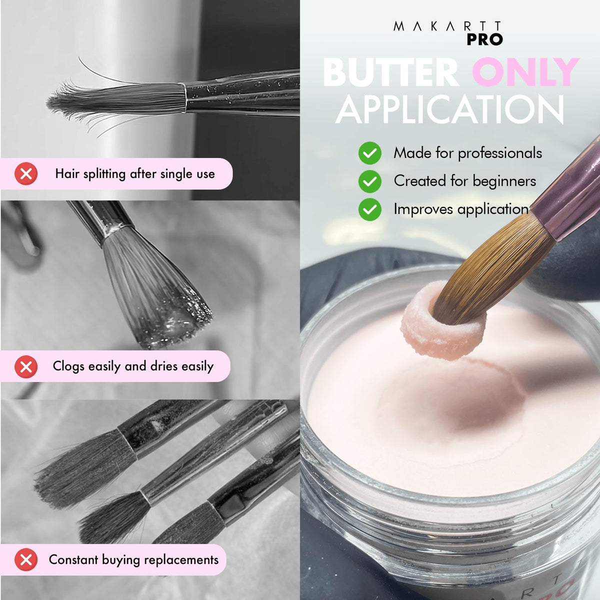 MakarttPro Kolinsky brush size 12 enables smooth, controlled acrylic layering