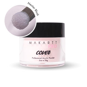 Nectar Blush acrylic powder texture close-up shows buttery smooth application