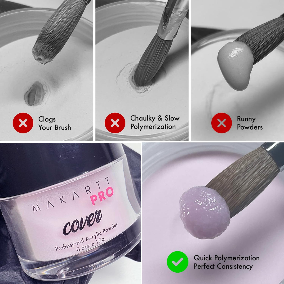 MakarttPro nude powder suitable for beginners learning acrylic nails.