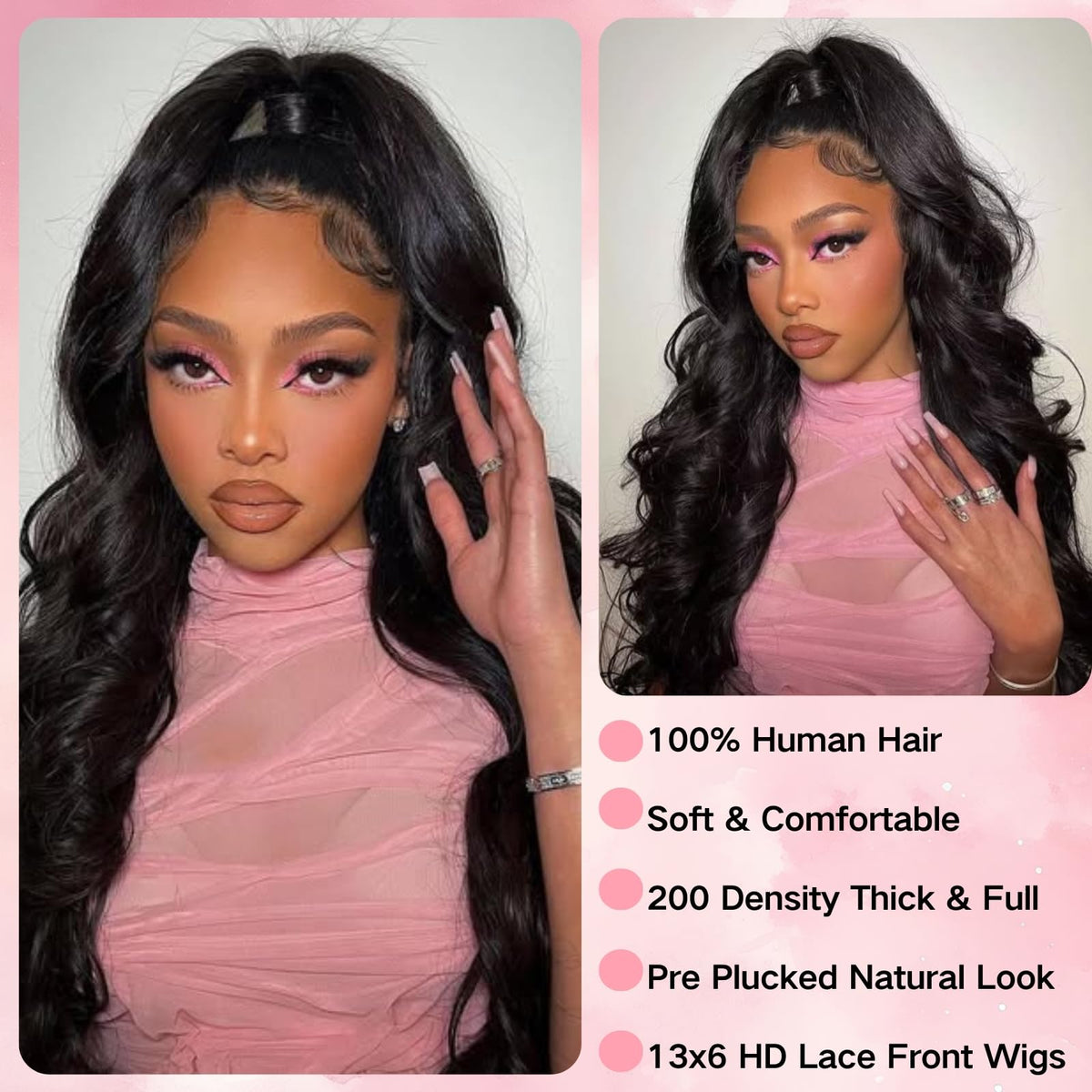 MAKATI 200-density wig delivering full, voluminous body waves