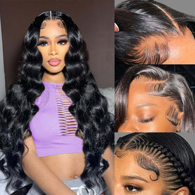 MAKATI 30-inch body wave lace front wig showing natural movement and length for daily styling
