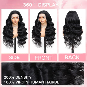 MAKATI virgin human hair wig with soft texture and heat-styling versatility