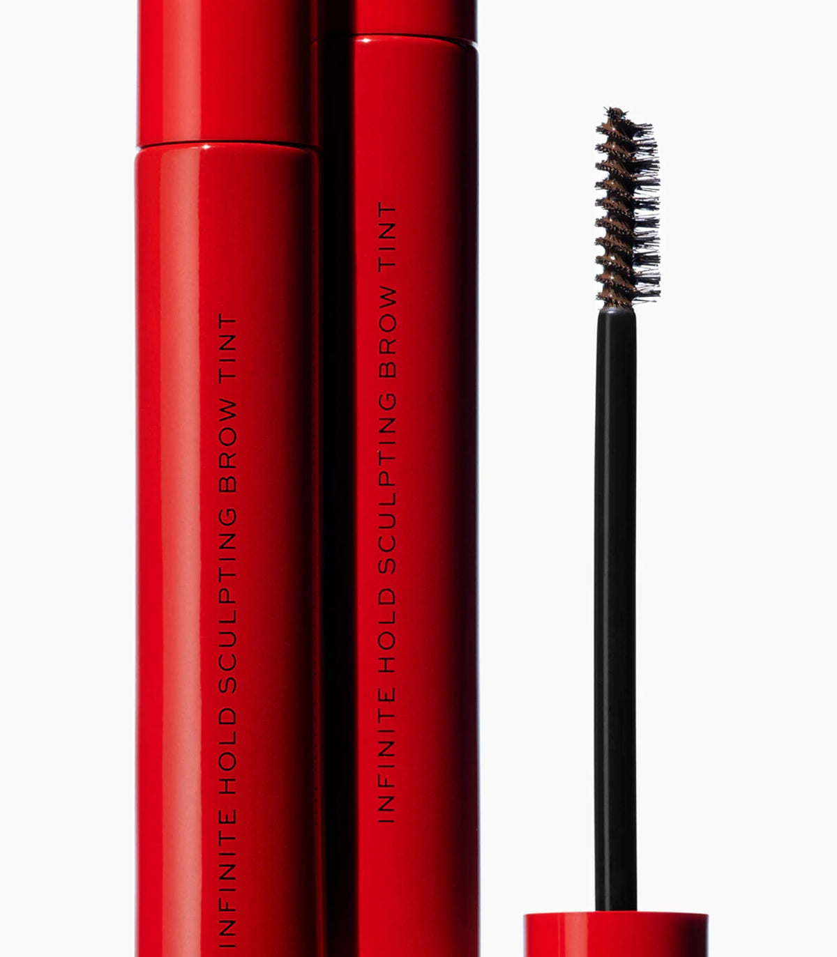 MAKE Beauty Infinite Hold Brow Tint dermatologist-tested label highlights skin-friendly formulation.