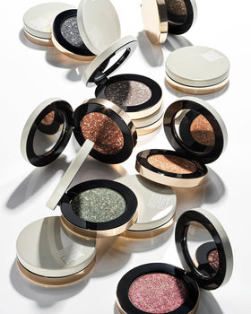 MAKE Beauty multi-chromatic eye shadow dermatologist-tested vegan formula for sensitive skin.