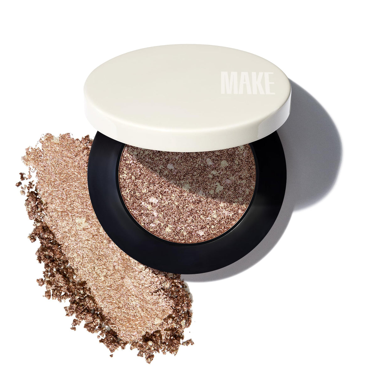 MAKE Beauty multi-chromatic eye shadow Dream Dust swirl for a luminous, buildable look.