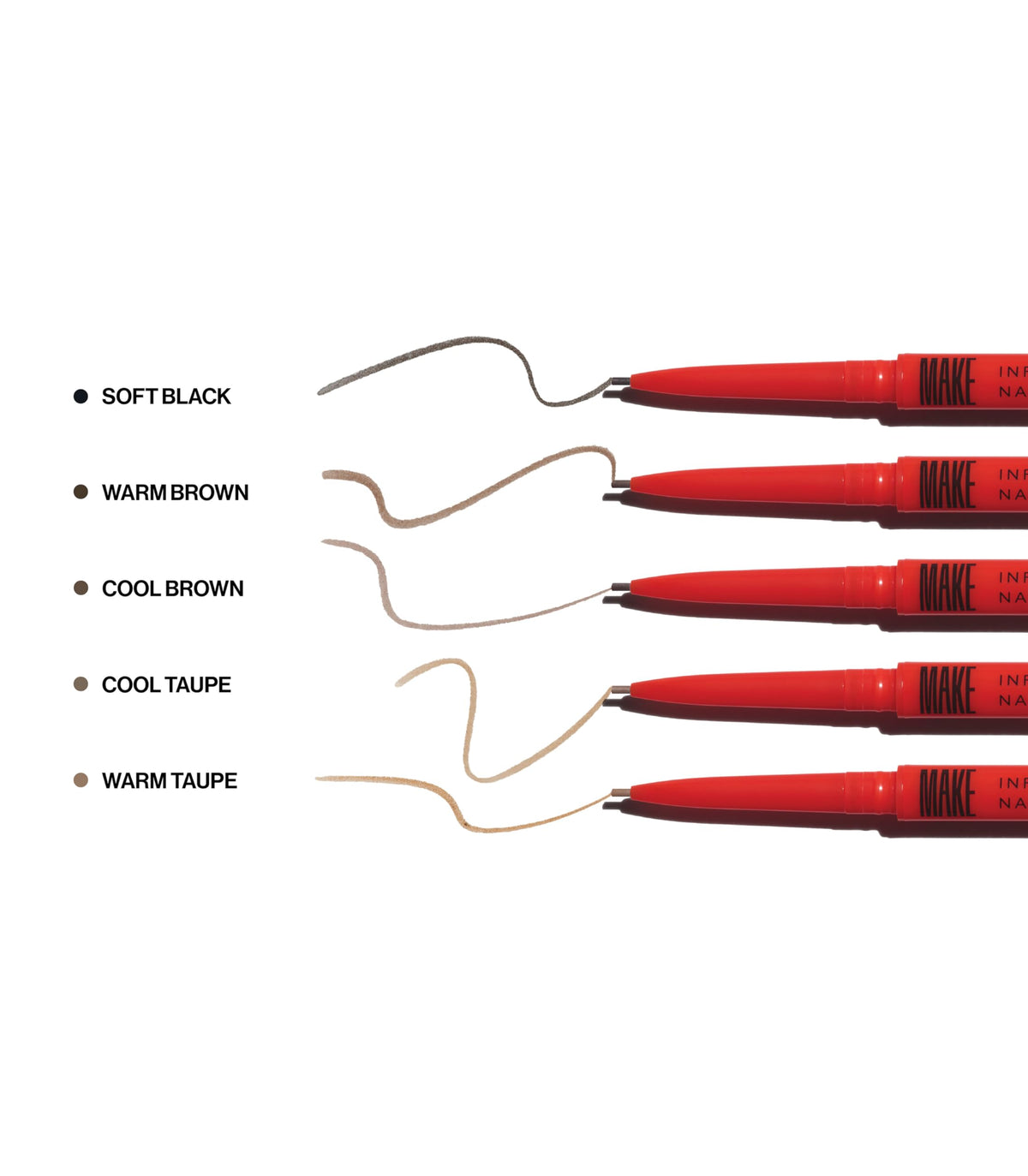 MAKE Beauty Nano Brow application on brow demonstrates easy definition
